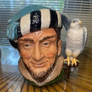 Vintage Royal Doulton Made In England D6533 Large The Falconer Toby Jug EUC